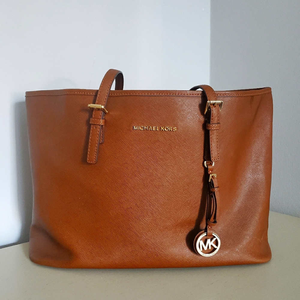 Michael Kors Tote - Leather Mahogony Laptop Bag